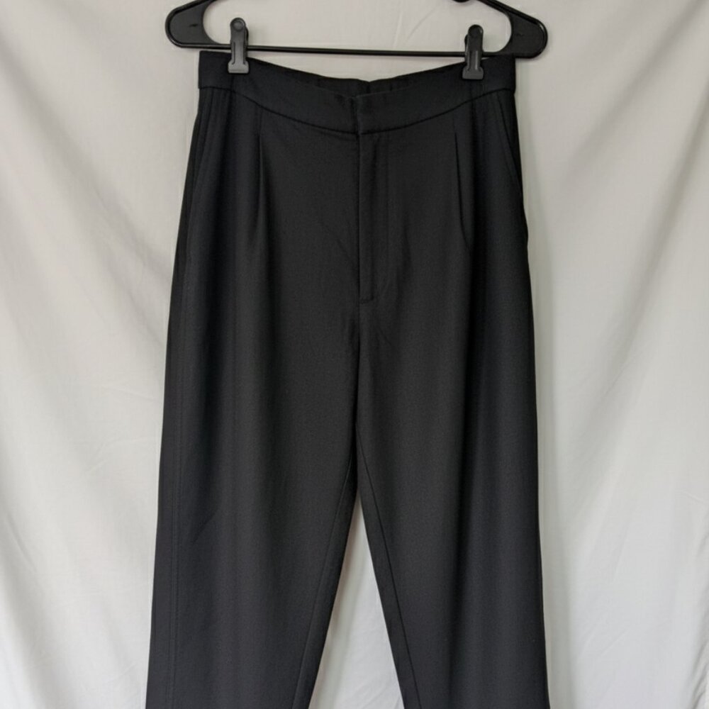 Eileen Fisher 100% Wool Wide-Leg Dress Pants - Black - Size Large